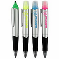 Madison Highlighter/Pen Combination w/ Silver Barrel